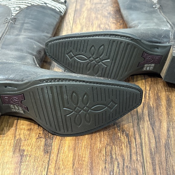 NWT Ariat Caldera Western Brown Leather Boots Womens 8 Aztec Kneehigh Tribal - Picture 2 of 16